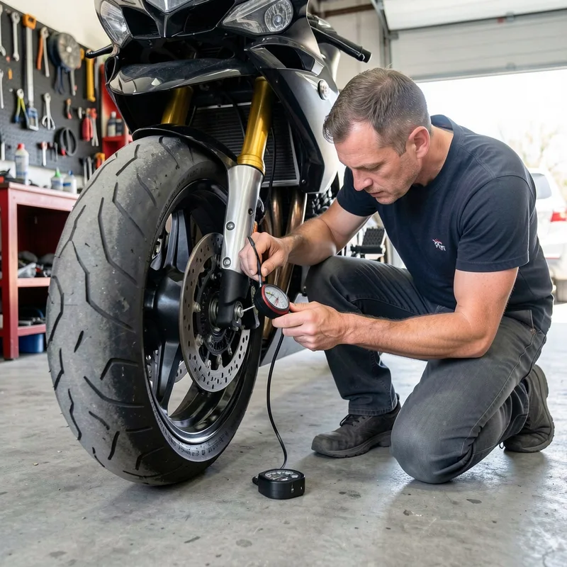 Pression des pneus moto : valeurs, contrôle et erreurs